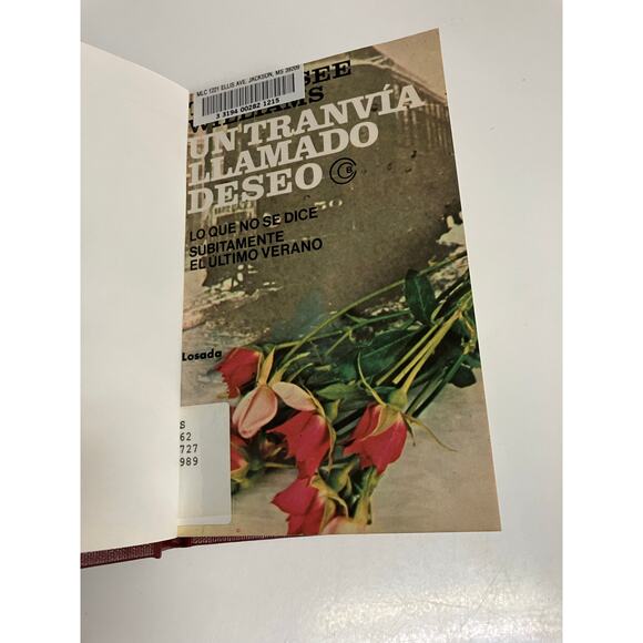 Tennessee Williams Hardcover Spanish Edition Un Tranvía Llamado Deseo Losada - Picture 1 of 6